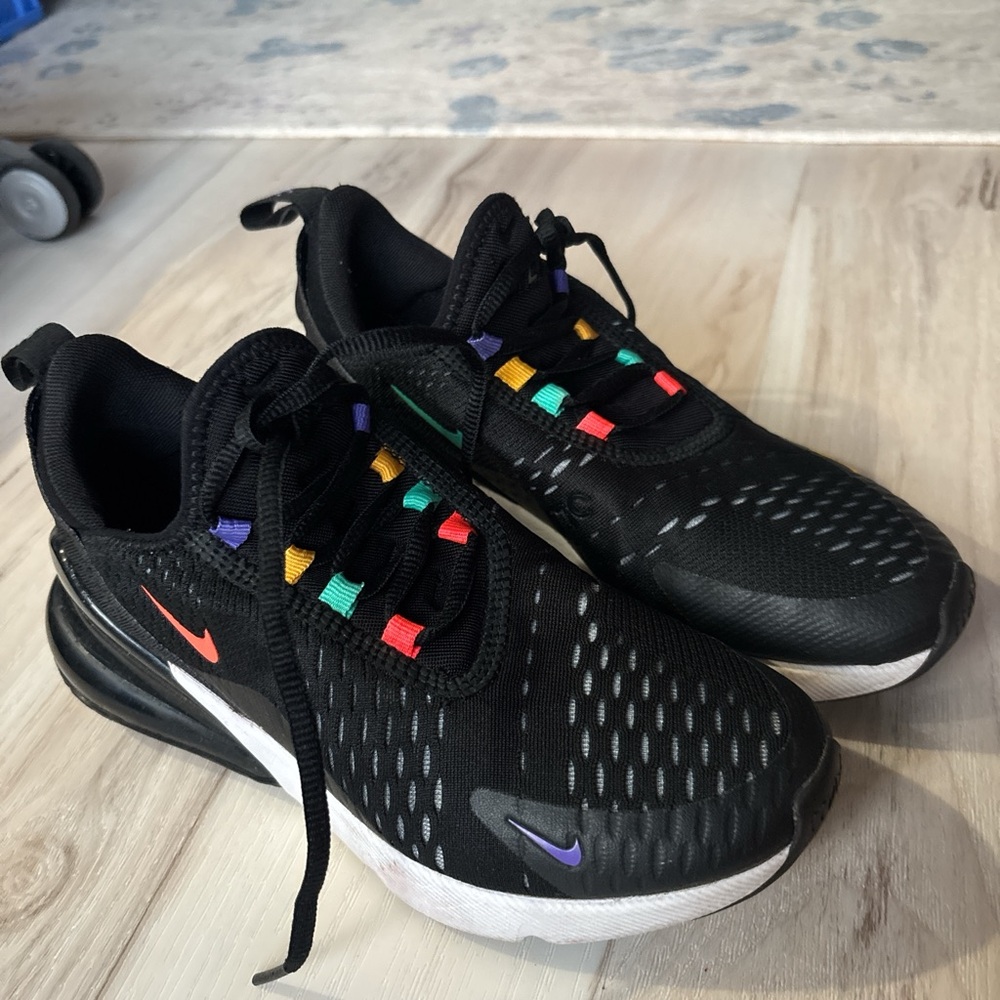 Nike Black and Red Sneakers with Modern Design